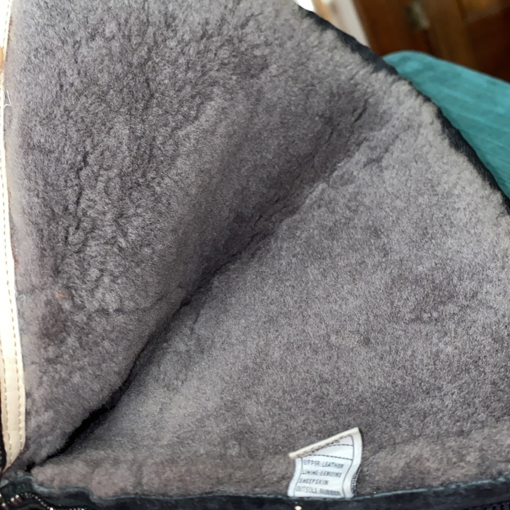 LIKE NEW SIZE 7 Ugg Australia Knightsbridge Shearling Lined Tall Zip BLACK boots - Picture 6 of 9